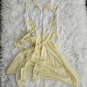 Victorias secret yellow teddy set